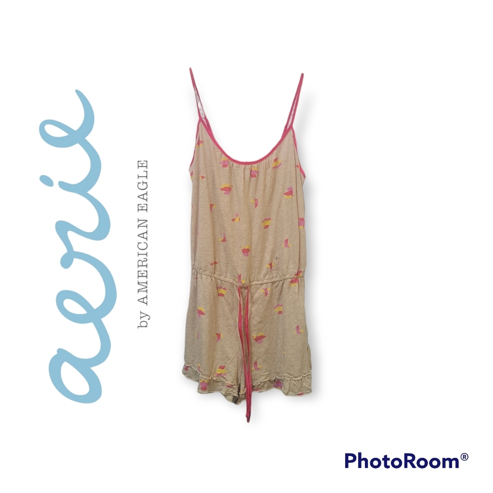 Aerie NWT Printed Shorts Romper Small